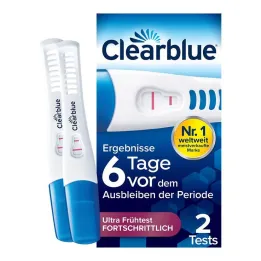 Clearblue graviditetstest.6 dage siden 2 hormoner, 2 stk